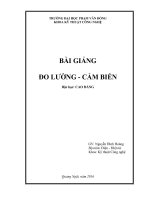 Đo lường cảm biến bài giảng dành cho sinh viên Đại học và cao đẳng