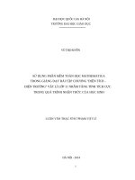 Sử dụng phần mềm toán học mathematica trong giảng dạy bài tập chương điện tích   điện trường vật lí 11 