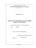 Thuật toán mô phỏng MCMC thích nghi và ứng dụng 