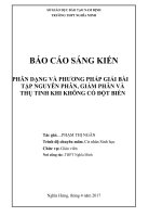 SÁNG KIẾN    PHÂN DẠNG VÀ PHƯƠNG PHÁP GIẢI BÀI TẬP NGUYÊN PHÂN, GIẢM PHÂN VÀ THỤ TINH KHI KHÔNG CÓ ĐỘT BIẾN