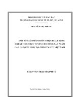 Một số giải pháp hoàn thiện hoạt động marketing trực tuyến cho dòng sản phẩm cao cấp (HTC one) tại công ty HTC việt nam 