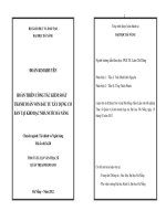 Hoàn thiện công tác kiểm soát thanh toán vốn đầu tư xây dựng cơ bản tại kho bạc nhà nước Đà Nẵng