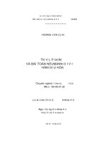 Luận văn thế vị lớp đơn và bài toán newmann đối với hàm điều hòa 