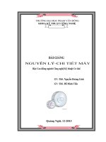 Nguyên lý chi tiết máy Giáo trình, bài giảng dành cho sinh viên Đại học, Cao đẳng
