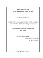 Giải pháp nâng cao sự gắn kết của người lao động tại ngân hàng TNHH MTV xây dựng việt nam 
