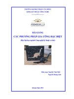 Các phương pháp gia công đặc biệt bài giảng dành cho sinh viên Đại học và cao đẳng