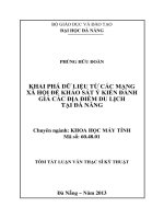 Khai phá dữ liệu từ các mạng xã hội để khảo sát ý kiến đánh giá các địa điểm du lịch tại Đà Nẵn