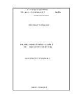 Luận văn phương trình vi phân với toán tử khả nghịch phải và áp dụng 