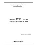 Môi trường đại cương Giáo trình, bài giảng dành cho sinh viên Đại học, Cao đẳng