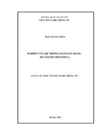Luận văn thạc sĩ nghiên cứu hệ thống giám sát mạng mã nguồn mở ICINGA 