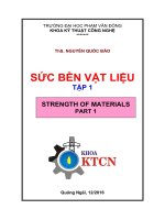 Sức bền Vật liệu tập 1 Giáo trình, bài giảng dành cho sinh viên Đại học, Cao đẳng