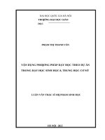 Vận dụng phương pháp dạy học theo dự án trong dạy học sinh học 8, trung học cơ sở (1) 