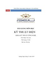 Kỹ thuật điện bài giảng dành cho sinh viên Đại học và cao đẳng