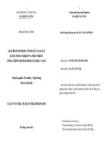 Giải pháp mở rộng tín dụng tại ngân hàng nông nghiệp và phát triển nông thôn chi nhánh huyện Hòa Vang