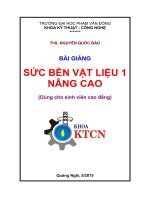Sức bền Vật liệu nâng cao Giáo trình, bài giảng dành cho sinh viên Đại học, Cao đẳng