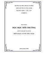 Độc học môi trường bài giảng dành cho sinh viên Đại học và cao đẳng