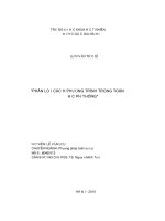 Phân loại các hệ phương trình trong toán học phổ thông 