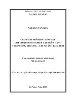 Giải pháp mở rộng cho vay đối với doanh nghiệp tại Ngân hàng TMCP Công thương - Chi nhánh Kon Tu