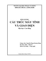 Cấu trúc máy tính bài giảng dành cho sinh viên Đại học và cao đẳng