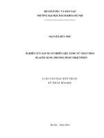 Nghiên cứu sản xuất nhiên liệu lỏng từ chất thải plastic bằng phương pháp nhiệt phân 