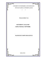 Luận văn thạc sĩ ứng dụng mạng nơron trong phân tích quan điểm cộng đồng 
