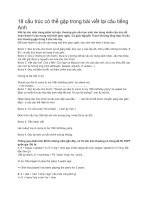 18 cấu trúc có thể gặp trong bài viết lại câu tiếng anh