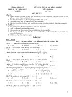 Đề cương ôn thi học kỳ 2 toán 10 trường THPT trung văn   hà nội 