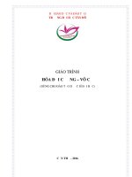 Giáo trình hóa đại cương   vô cơ 