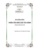 Phân tích báo cáo tài chính bài giảng, giáo trình dành cho sinh viên đại học, cao đẳng