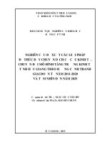 Nghiên cứu đề xuất các giải pháp để thúc đẩy chuyển dịch cơ cấu kinh tế, chuyển đổi mô hình tăng trưởng kinh tế tỉnh hậu giang theo hướng cạnh tranh giai đoạn từ năm 2011 2020 và t 
