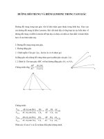 bồi dưỡng học sinh giỏi môn toán thpt chuyên đề ĐƯỜNG đối TRUNG và điểm LEMOINE TRONG TAM GIÁC 