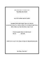 Marketing hỗn hợp cho sản phẩm áo sơ mi nam của Tổng công ty Cổ phần Dệt may Hòa Thọ tại thị trường Việt Nam