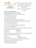 Đề thi học sinh giỏi môn Lịch sử lớp 9 Phòng GDĐT Đoan Hùng, Phú Thọ năm học 2016  2017 