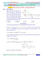 Tuyển tập và giải chi tiết các bài toán thực tiễn trong đề thi thử   trần văn tài 