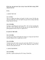 Đề thi học sinh giỏi môn Lịch sử lớp 9 trường THPT chuyên Lam Sơn, Thanh Hóa năm 2013  2014 