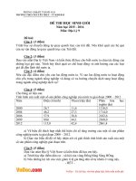 Đề thi học sinh giỏi môn Địa lý lớp 9 trường THCS Nguyễn Trực, Kim Bài năm 2015  2016 