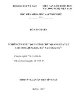 Nghiên cứu chế tạo và tính chất quang của vật liệu borate sr3b2o6 eu3+ và sr3b2o6 eu2+ (tt) 