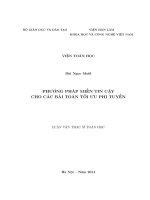 Phương pháp miền tin cậy cho các bài toán tối ưu phi tuyến (LV thạc sĩ)