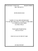 Nghiên cứu đặc điểm mô bệnh học ung thư biểu mô dạ dày, các diện cắt phía trên u và thời gian sống thêm sau phẫu thuật (tt) 