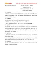 Đề thi chọn đội tuyển học sinh giỏi cấp tỉnh môn Lịch sử lớp 9 Phòng GDĐT Tĩnh Gia, Thanh Hóa lần 1 năm học 2016  2017 