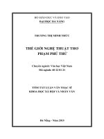 Thế giới nghệ thuật thơ phạm phú thứ