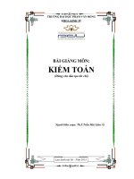 Kiểm  toán bài giảng, giáo trình dành cho sinh viên đại học, cao đẳng