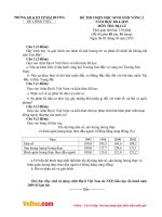 Đề thi học sinh giỏi vòng 2 môn Địa lý lớp 9 phòng GDĐT Hải Dương năm 2014  2015 