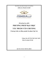 Phương pháp dạy học tác phẩm văn chương 