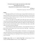 ỨNG DỤNG MẠNG XÃ HỘI VÀO GIẢNG DẠY TIẾNG PHÁP CHO SINH VIÊN VIỆT NAM