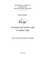 CÂU ĐẢO NGỮ TIẾNG ANH  VÀ TIẾNG VIỆT