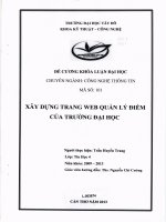 Xây dựng trang web quản lý điểm của trường đại học 