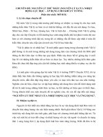 bồi dưỡng học sinh giỏi môn vật lý thpt chuyên đề NGUYÊN lý THỨ NHẤT (NGUYÊN lý i) của NHIỆT ĐỘNG lực học – áp DỤNG CHO KHÍ lý TƯỞNG