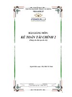 Kế toán tài chính 2  bài giảng, giáo trình dành cho sinh viên đại học, cao đẳng