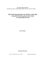 Một số phương pháp phân cụm dữ liệu và ứng dụng trong phân tích lương của cán bộ trường Cao đẳng Nghề Hà Nam (LV thạc sĩ)